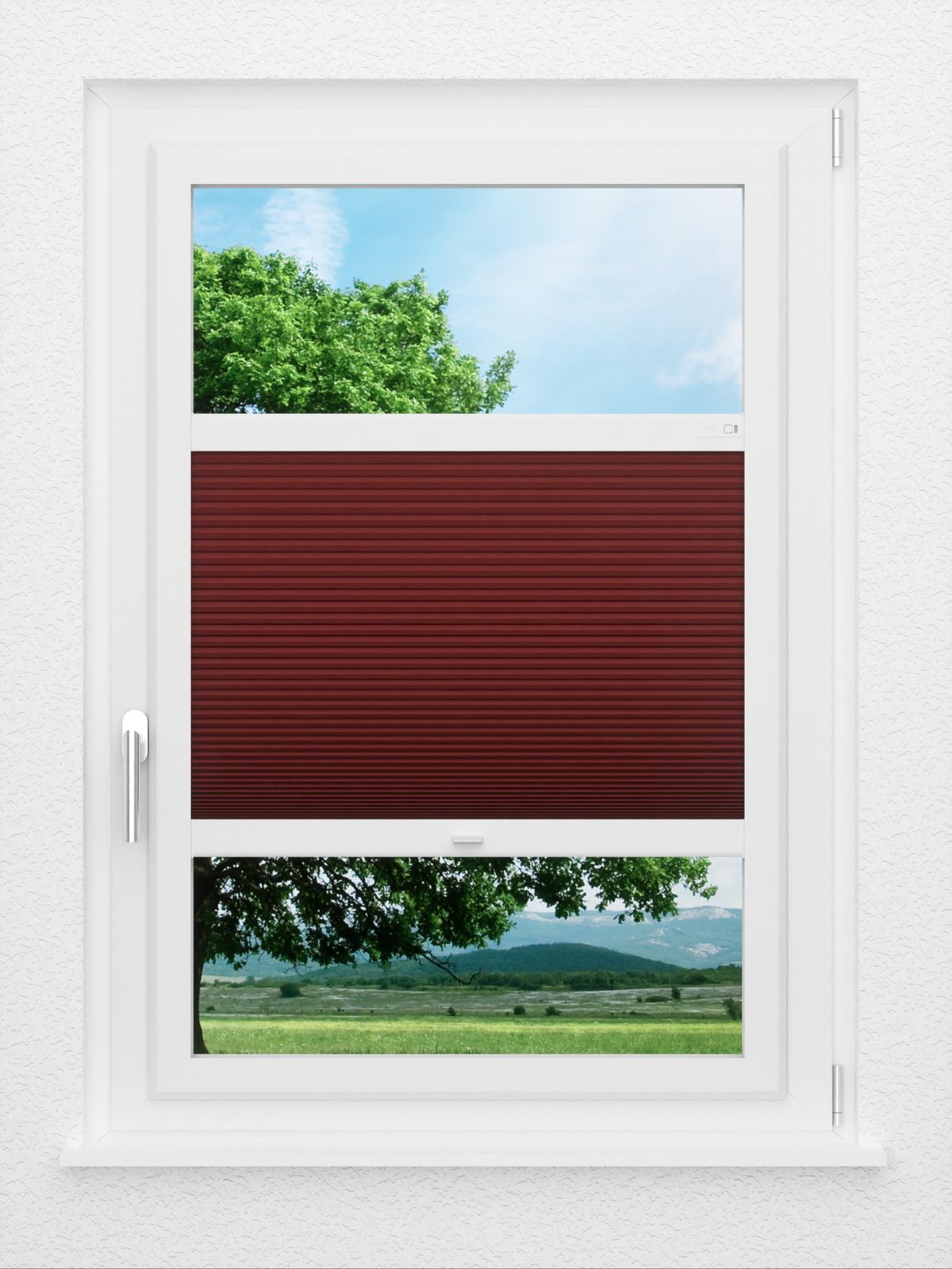 Detailansicht LYSEL HOME plissé 028A Alba LI Honingraa