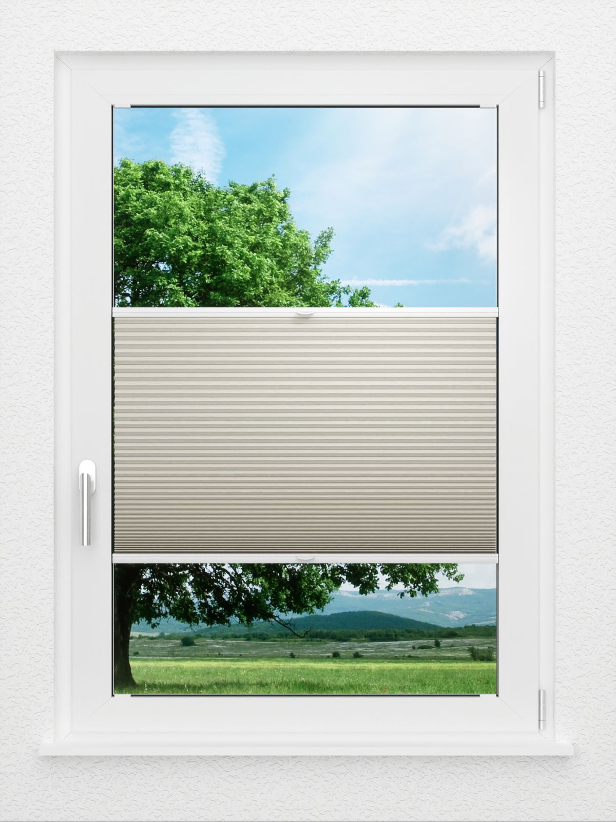 Detailansicht LYSEL HOME Plissee 009A Calluna Wabe