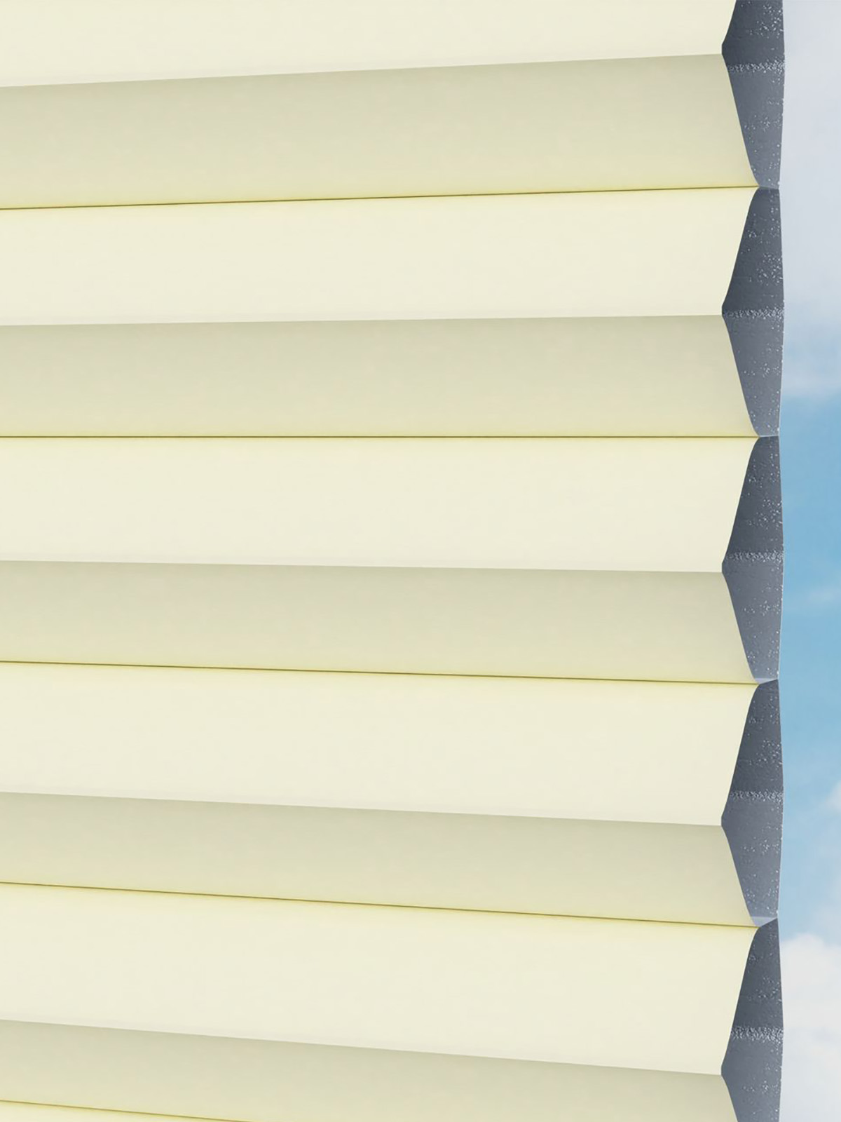 Detailansicht LYSEL HOME plissé 016A Nana BO Honingraa