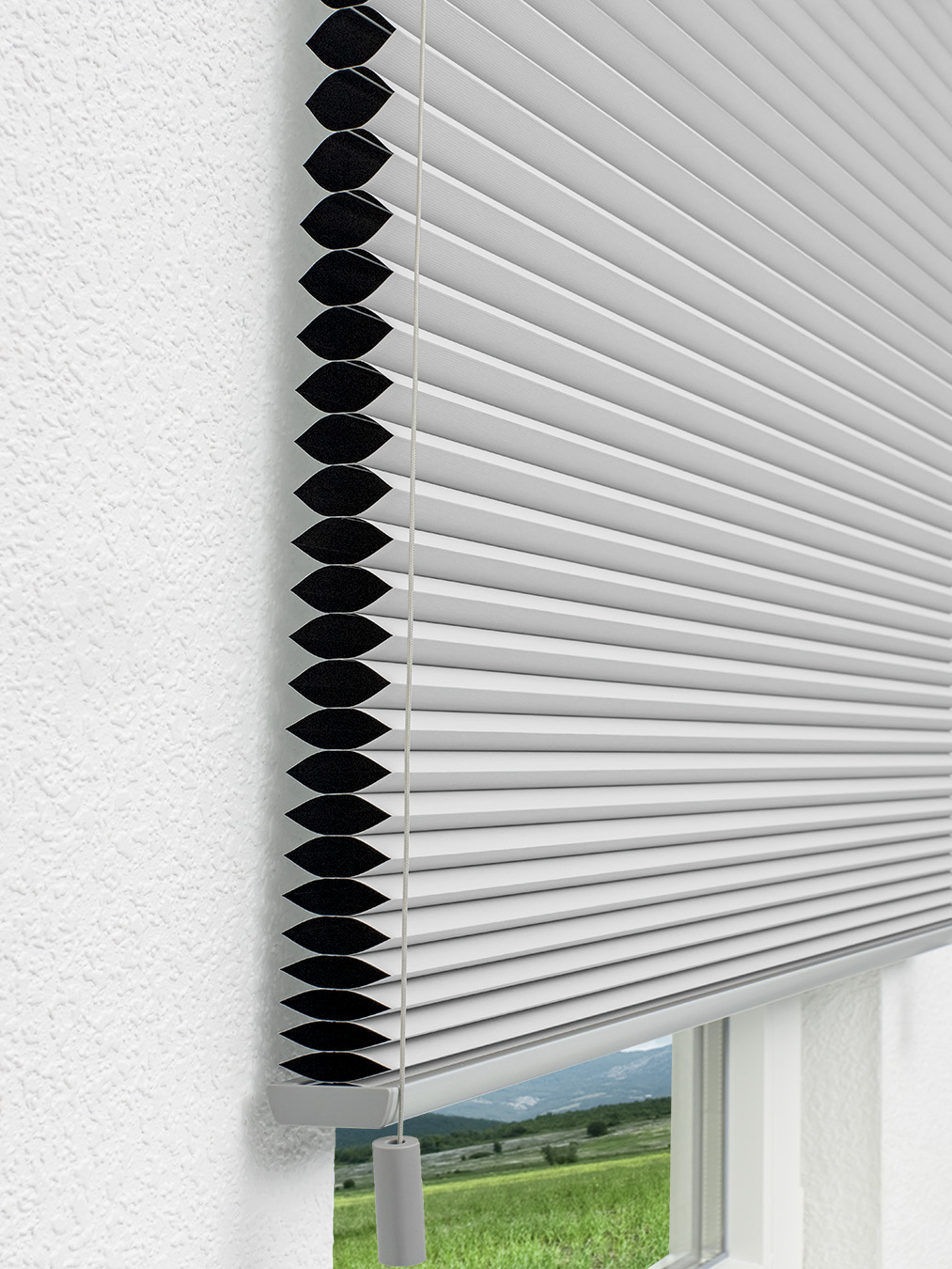 Detailansicht Dubbele Plissé 45mm Schaduwkam 8000.4506