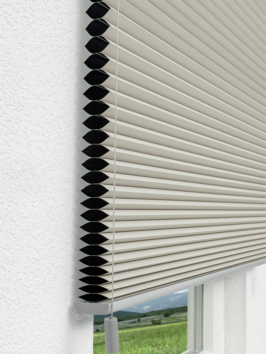 Detailansicht Dubbele Plissé 45mm Schaduwkam 8011.4507