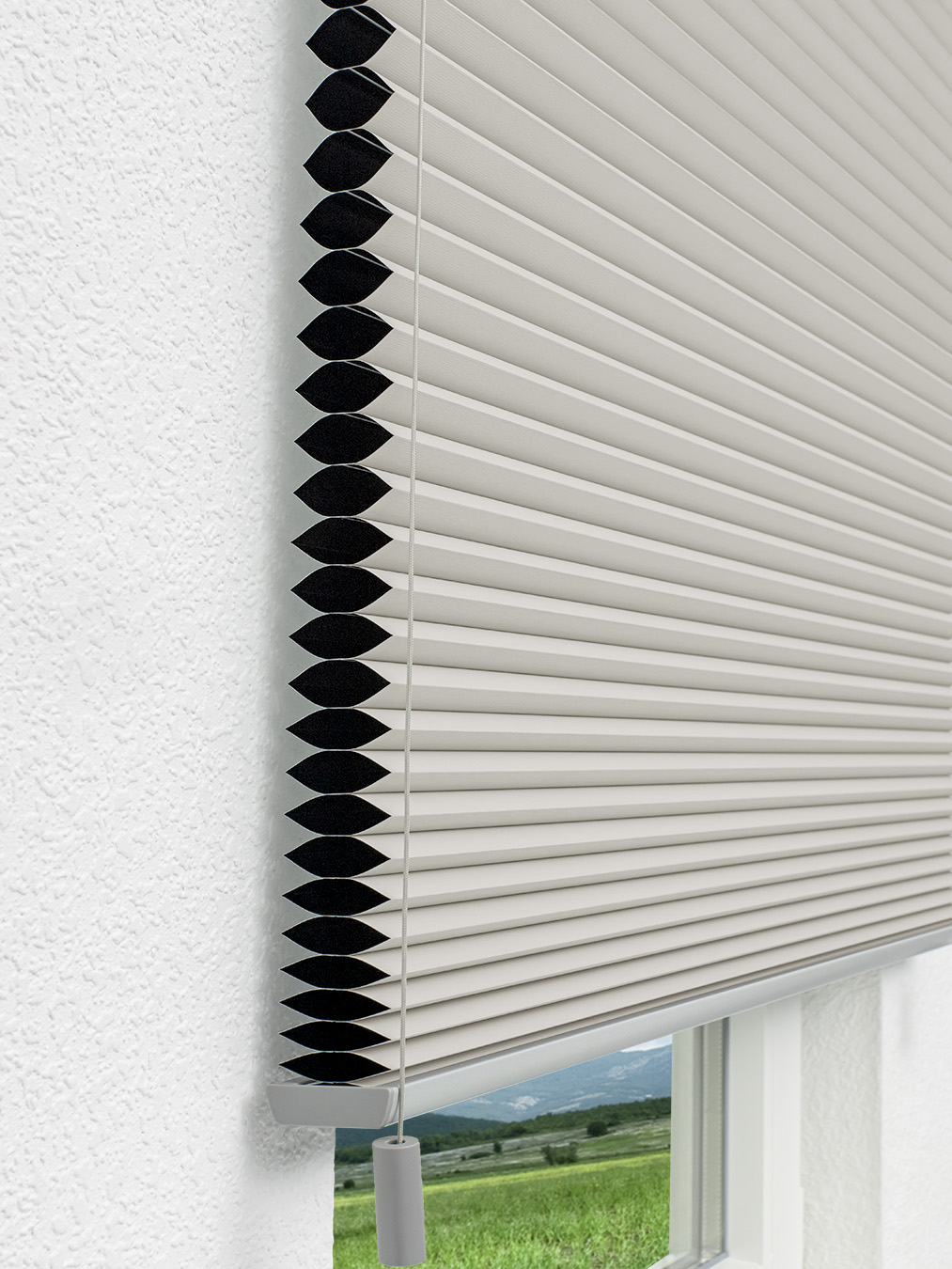 Detailansicht Dubbele Plissé 45mm Schaduwkam 8013.4510