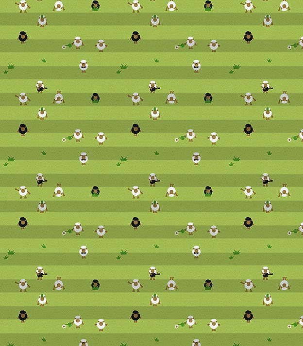 Detailansicht plissé Schaap groen Nacht 4406.1714